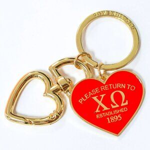 Sorority - Heart Keychain - Alpha Gam, CHI O